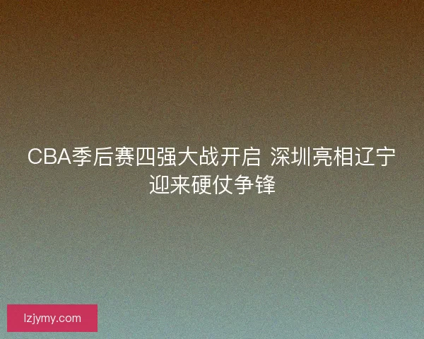 CBA季后赛四强大战开启 深圳亮相辽宁迎来硬仗争锋