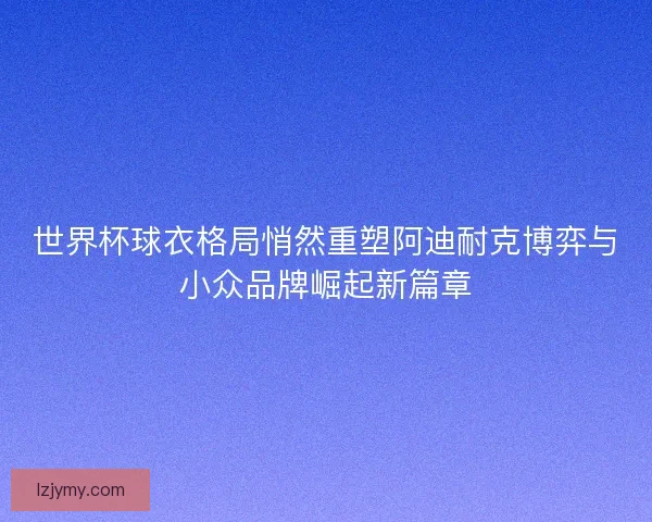世界杯球衣格局悄然重塑阿迪耐克博弈与小众品牌崛起新篇章